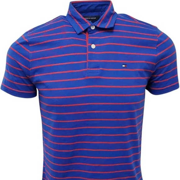 Tommy Hilfiger Striped Tee XL Red/Blue Pre-Owned Classic Fit - Picture 1 of 5